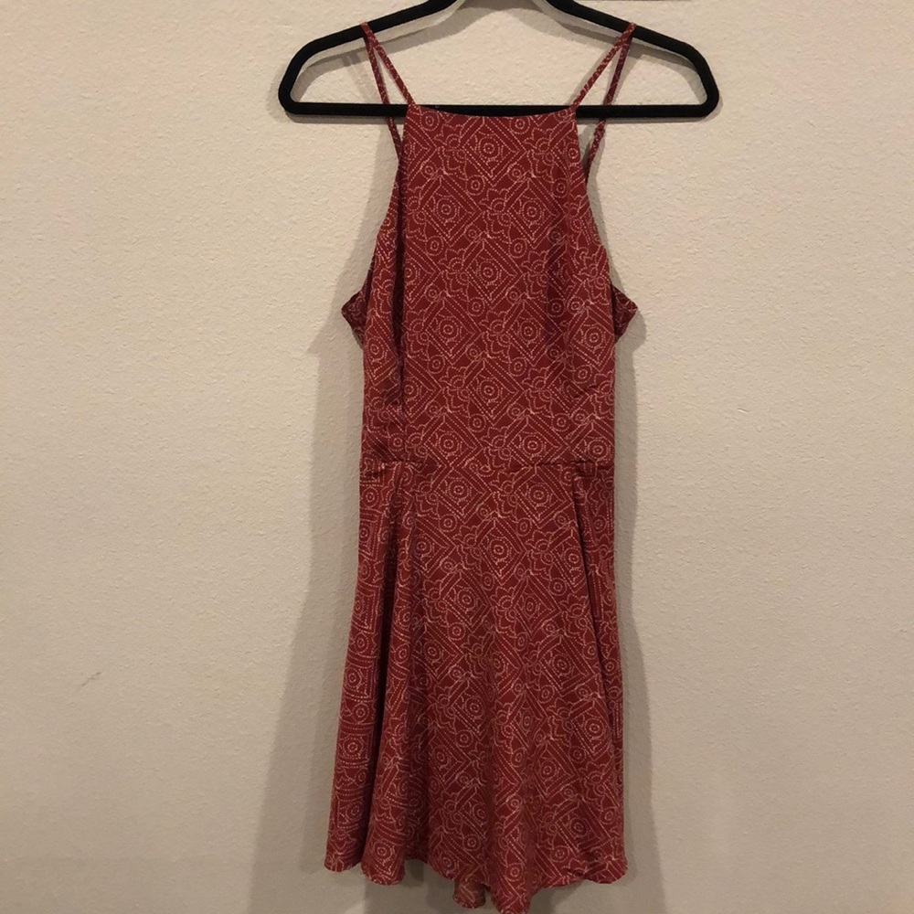 Burnt red/pink mini dress